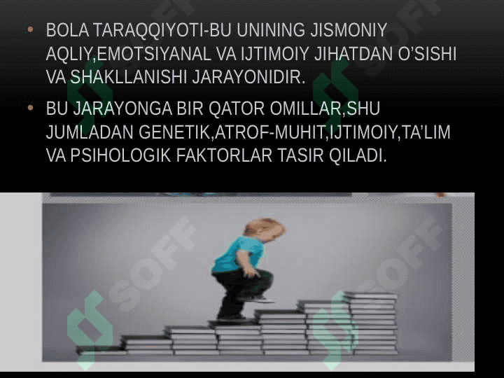 BOLA TARAQQIYOTINI TAMINLOVCHI OMILLAR 2