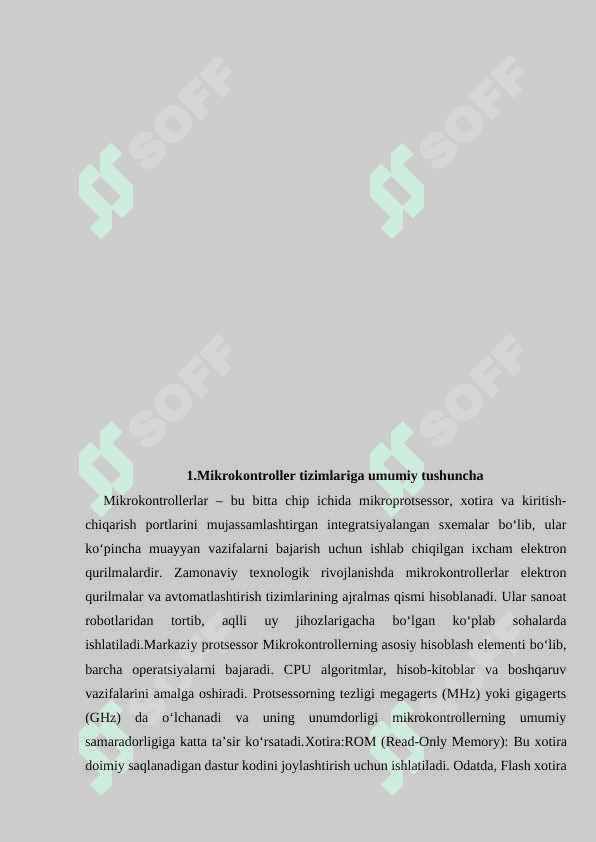 Mikrokontroller tizimlarida kiritish-chiqarish tizimi 4