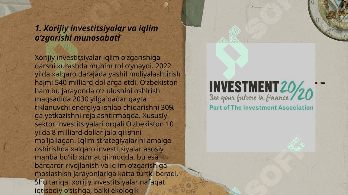 Xorijiy investitsiyalarning iqlim ózgarishiga tasiri va ekologik masuliyat 3