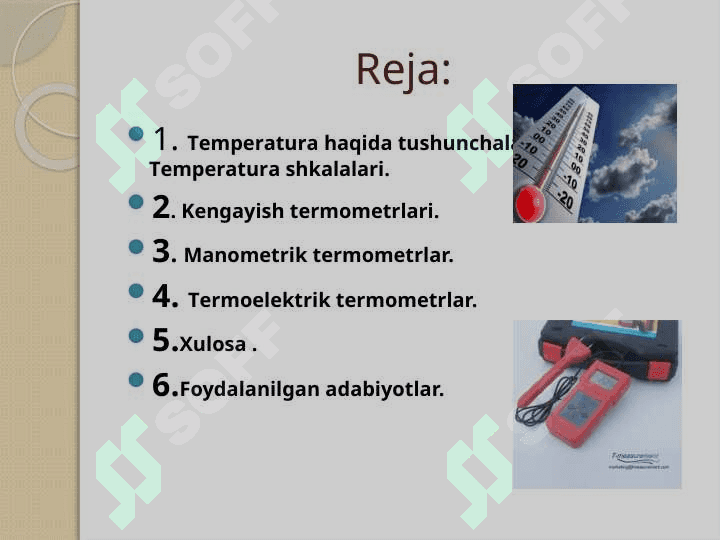Arxitektura-qurilish sohasida temperaturani o’lchash vositalarining o’rni 3