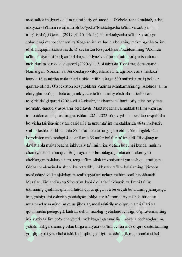 Rivojlangan davlatlarda maktabgacha inklyuziv ta'limning qiyosiy tahlili mavzusida maqola 3