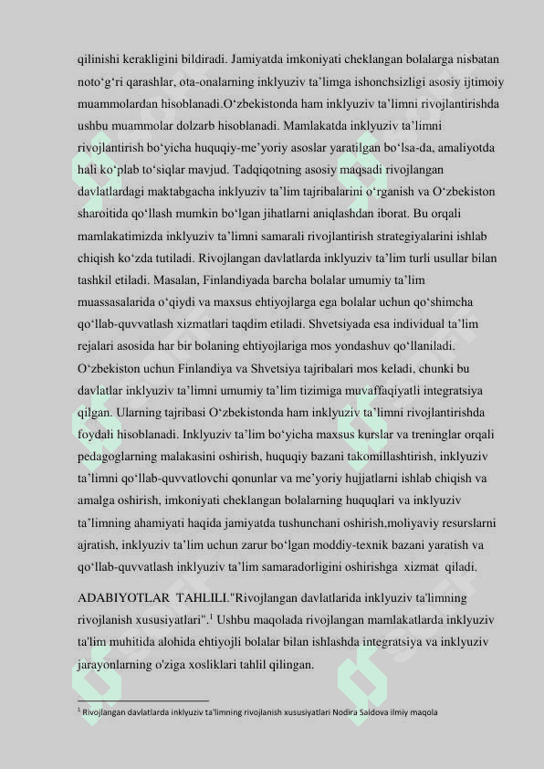 Rivojlangan davlatlarda maktabgacha inklyuziv ta'limning qiyosiy tahlili mavzusida maqola 4
