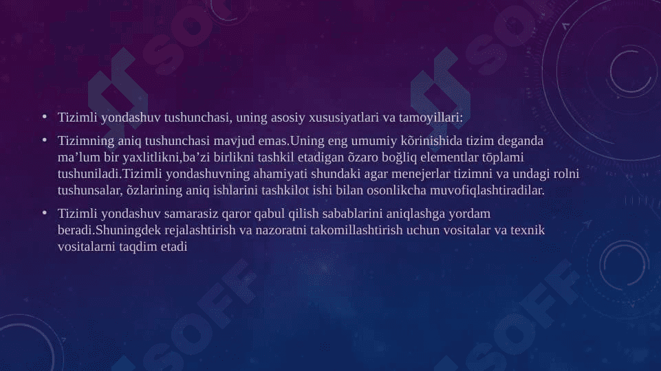 Vaziyatli yondashuv bilan bevosita boğliq tizimli yondashuvlar 3