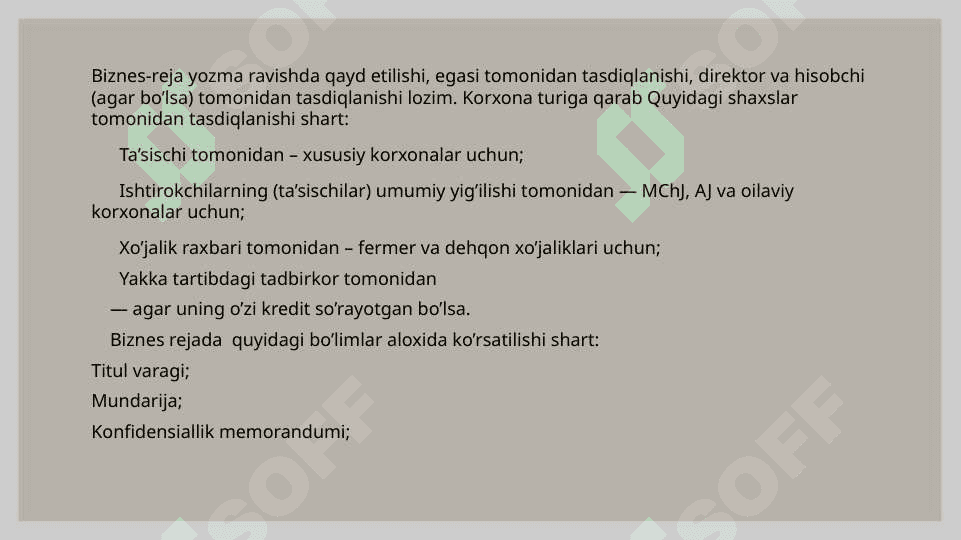 Korxona boshqaruvida biznes reja ahamiyati 4