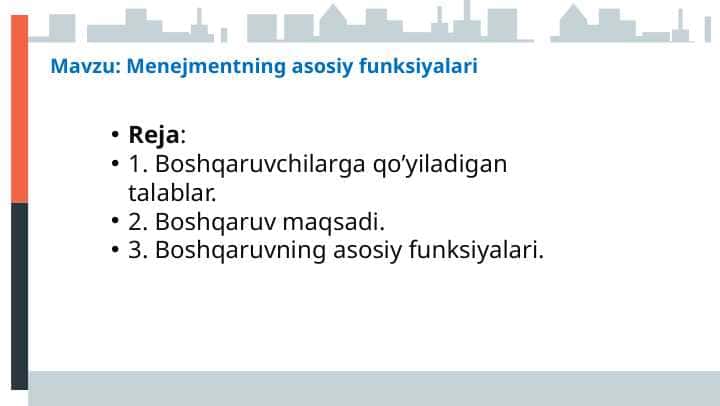 Menejmentning asosiy funksiyalari