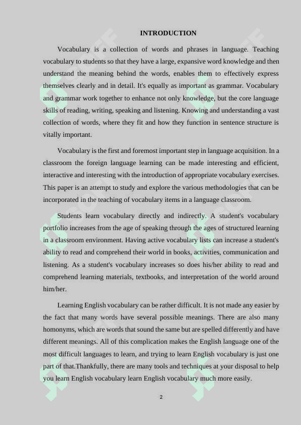 FACTORS INFLUENCING VOCABULARY LEARNING EFFICIENCY OF LANGUAGE LEARNERS 2