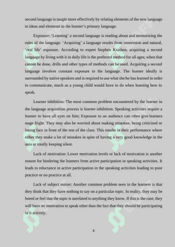 FACTORS INFLUENCING VOCABULARY LEARNING EFFICIENCY OF LANGUAGE LEARNERS 8