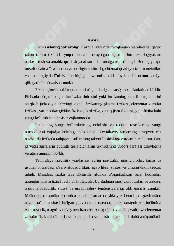 Fizikani o`qitishda tizimli tahlilFizikani o`qitishda tizimli tahlil 2