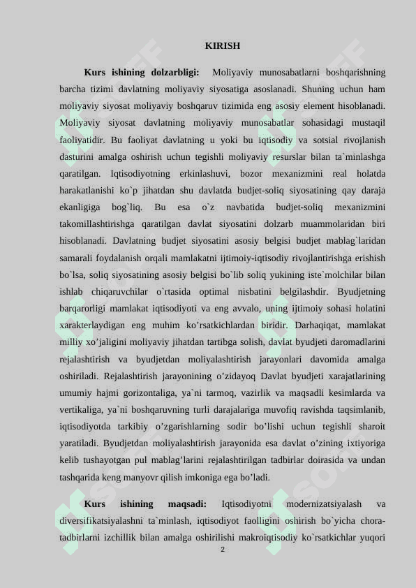 BYUDJET SOLIQ SIYOSATINING BARQARORLIGINI TA'MINLASH YO'NALISHLARI 2