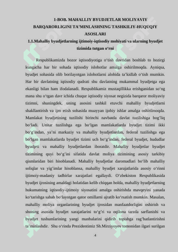 Oʻzbekiston Respublikasi byudjet tizimida mahalliy byudjetlarning oʻrni va ahamiyati 4