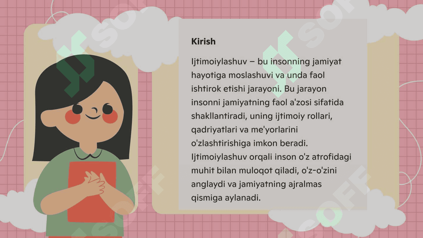 Ijtimoyilashuv tushunchasi mazmuni. 3