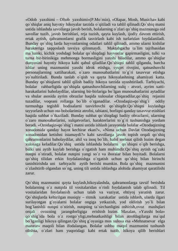 Maktabgacha ta’lim muassasalarida musiqa mashg‘ulotlarning maqsad va vazifalari 4