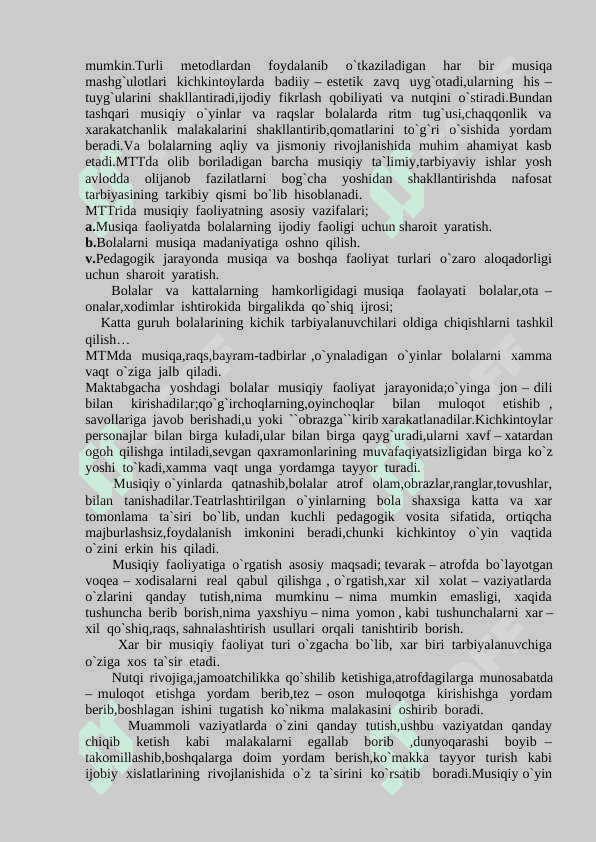 Maktabgacha ta’lim muassasalarida musiqa mashg‘ulotlarning maqsad va vazifalari 5