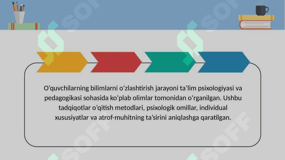 O'quvchilarning o'zlashtirishini tadqiq etish tajribasi 4