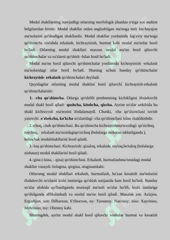 Tillarda modal shakllarning yasalishi 2
