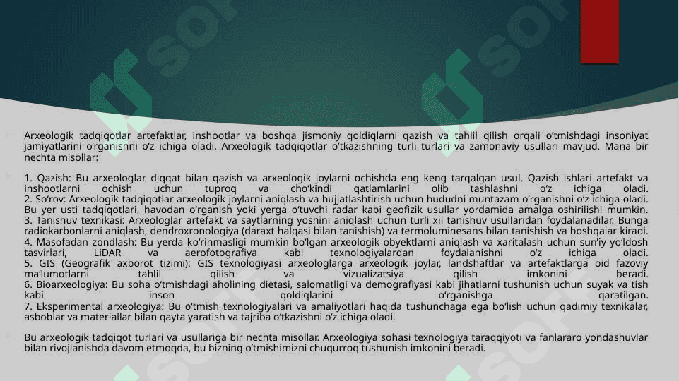 Arxeologik dala tadqiqotlari 3