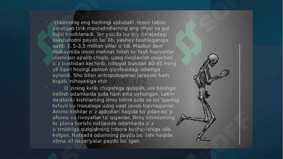 INSONIYATNING PAYDO BO’LISHI 4