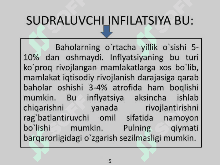 Inflatsiya va uning milliy iqtisodiyotga ta'siri 6