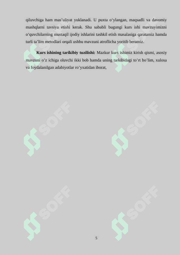 O’quvchilarning mustaqil ijodiy ishlarini tashkil etish 5