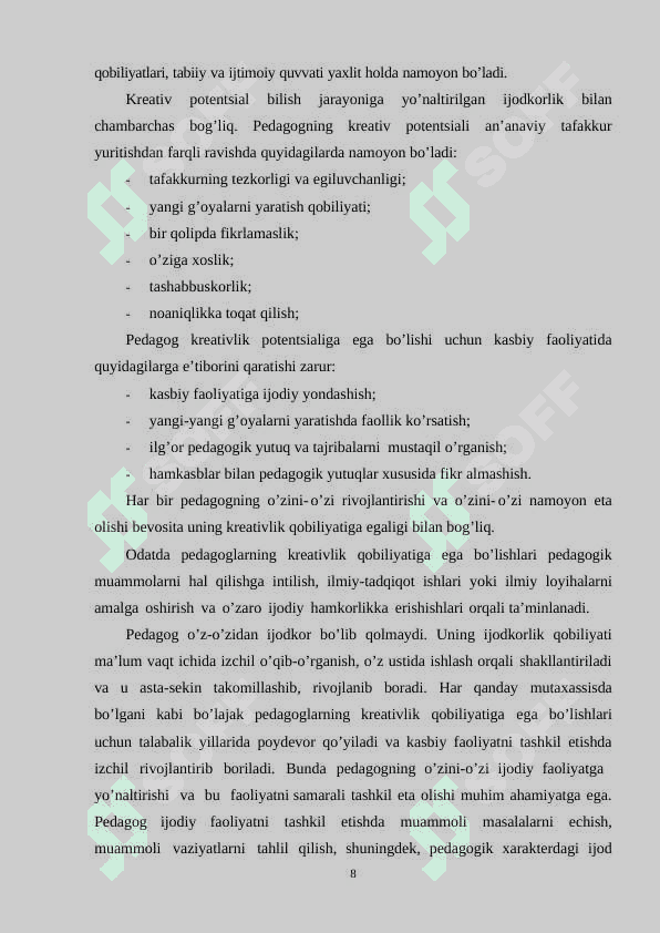 “BO’LAJAK PEDAGOGLARDA KREATIVLIKNI K.docx 8