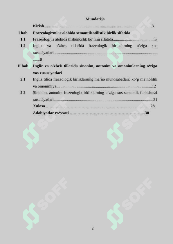 INGLIZ VA O'ZBEK TILLARIDA SINONIM, ANTONIM VA OMONIMLAR MASALALARI K.docx 2