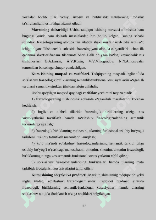 INGLIZ VA O'ZBEK TILLARIDA SINONIM, ANTONIM VA OMONIMLAR MASALALARI K.docx 4