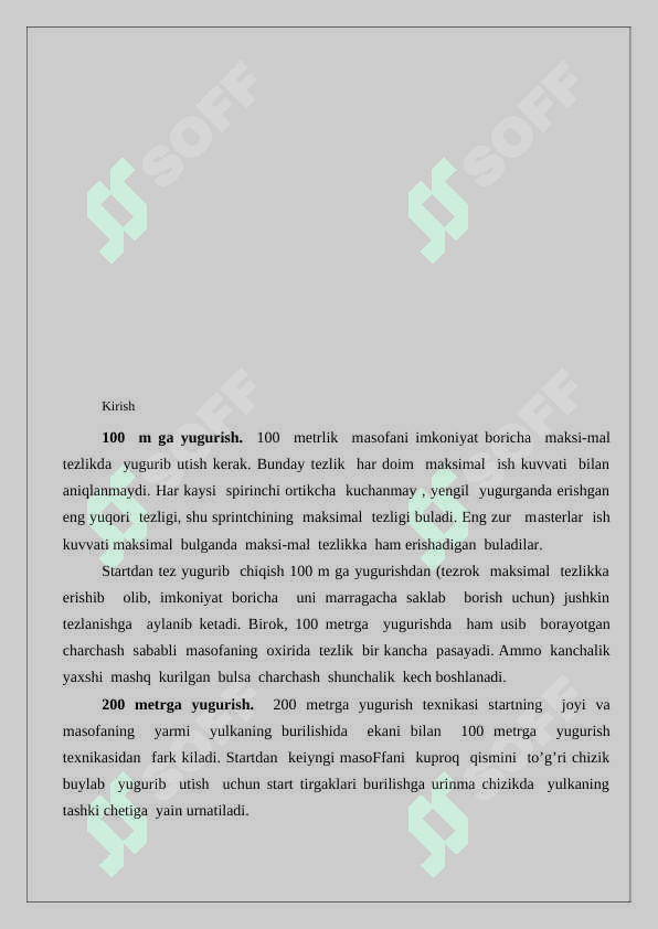 Yugurish turlari texnikasini o’rgatish metodikasi 2