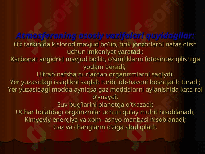 ATMOSFERA HAVOSINING IFLOSLANISHI VA UNI MUHOFAZA QILISH 4