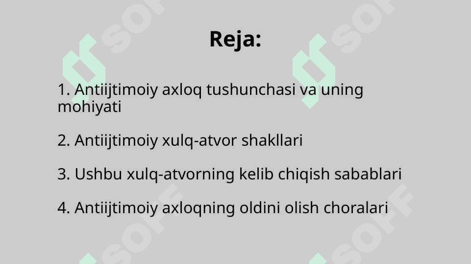 Antiijtimoiy axloq shakllari 2
