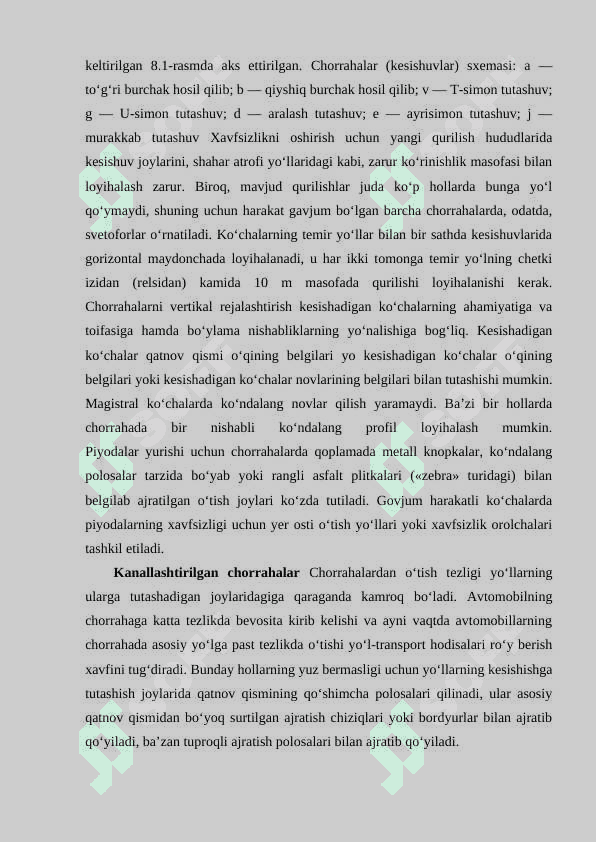 Bir sathdagi halqasimon kesishuvlar 3
