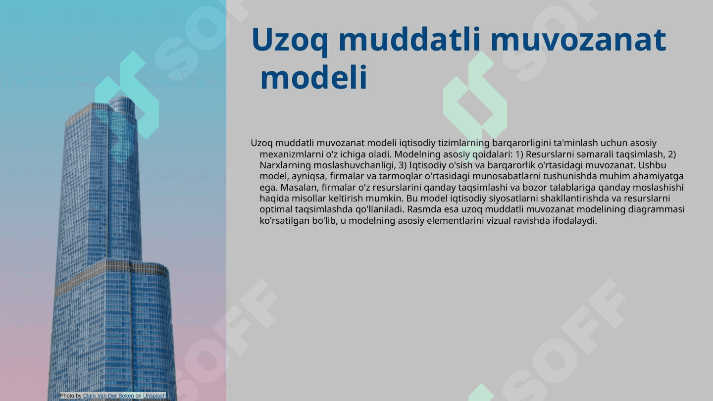 Firma va tarmoqning uzoq muddatli oraliqdagi muvozanati 5