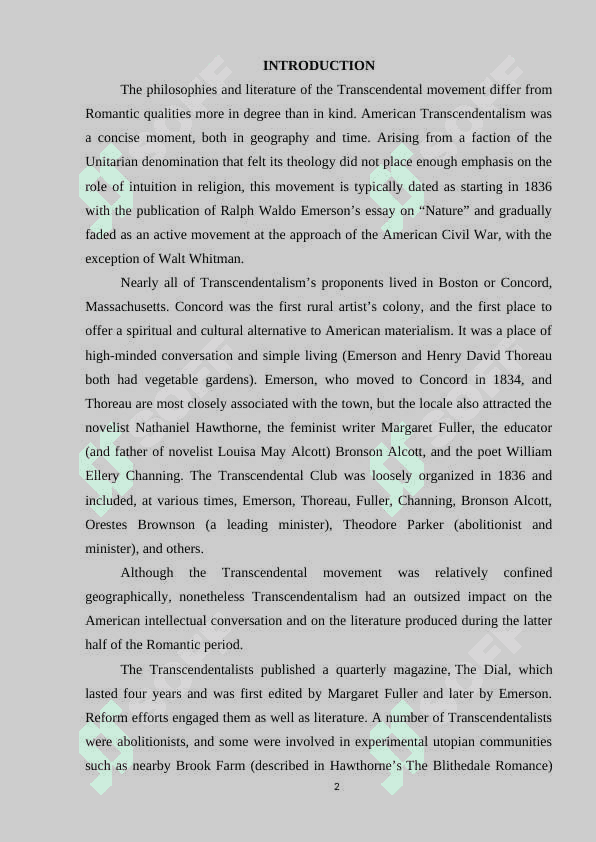 ABOLITIONISM AND TRANSCENDENTALISM IN AMERICAN LITERATURE 2