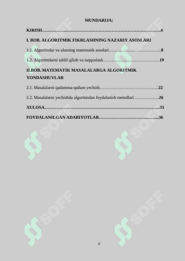 Matematik hisoblashda algoritmik fikrlashni rivojlantirish 2