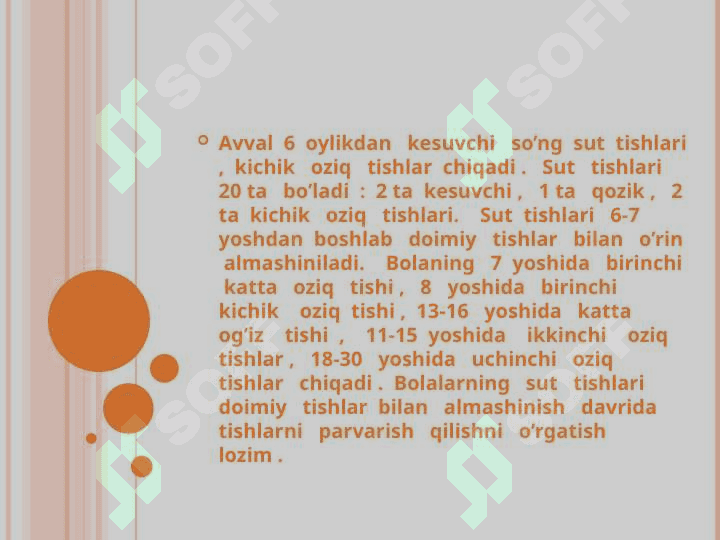 Turli yosh davrlarida bolalar ovqatlanishining o'ziga xosliklari 7