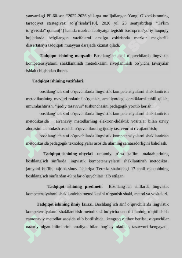 BOSHLАNG‘ICH  SINF O‘QUVCHILАRDА LINGVISTIK KOMPETENSIYАLАRNI SHАKLLАNTIRISH METODIKАSI 3