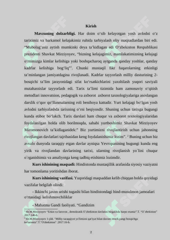 Hindistonning mustaqillikga erishishi 2