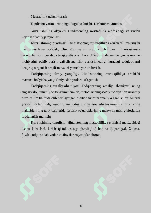 Hindistonning mustaqillikga erishishi 3