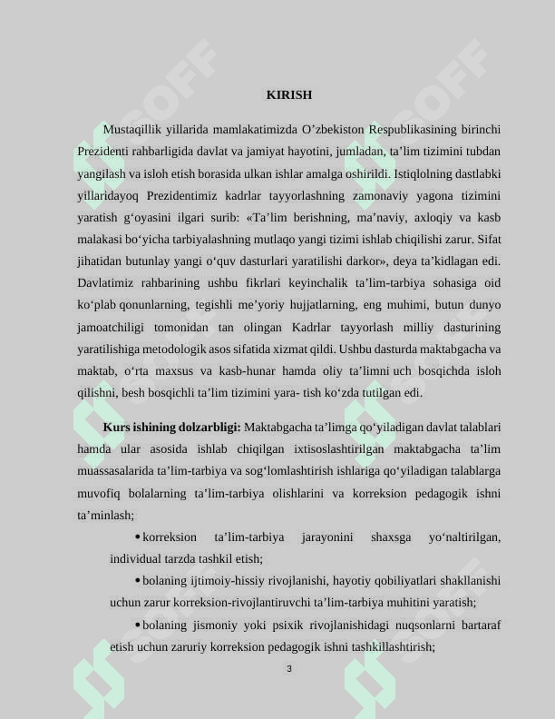 “O‘zbekiston mustaqillikga erishgandan keying davirdagi maktabgacha ta’limning rivojlanishi” 3