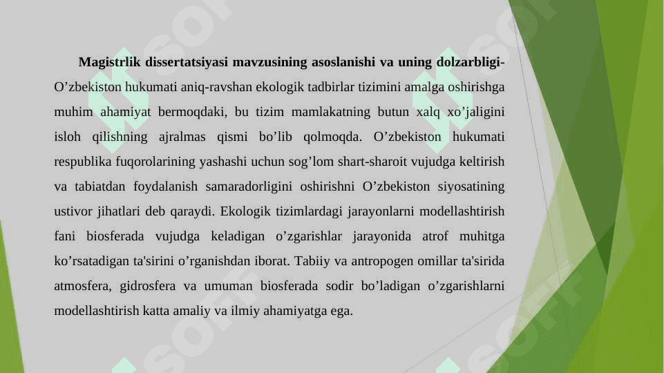 EKOLOGIK  JARAYONLARNING PARABOLIK  MODELLARI 4
