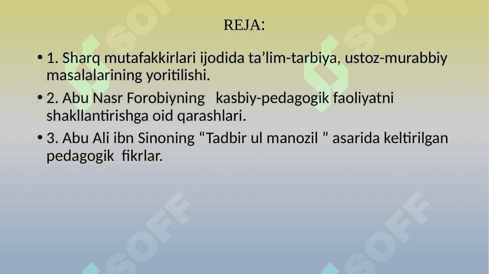 Sharq mutafakkirlarining kasbiy-pedagogik faoliyatni shakllantirishga oid qarashlari 2
