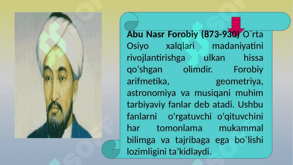 Sharq mutafakkirlarining kasbiy-pedagogik faoliyatni shakllantirishga oid qarashlari 6