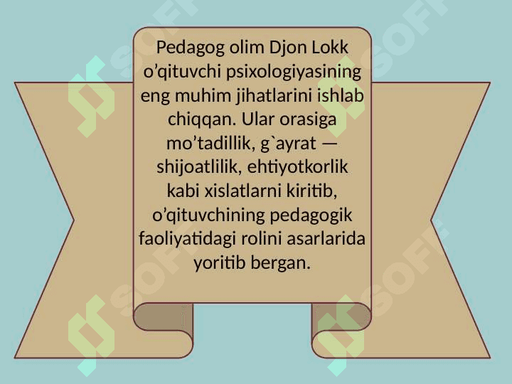 Pedagoglik kasbining jamiyat taraqqiyotida tutgan oʼrni. 5