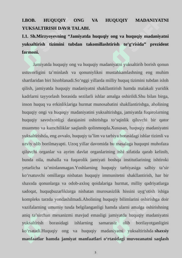 Huquqiy tarbiya jarayonida huquqiy ongni yuksaltrish va huquqiy ongni shakllantrish 5