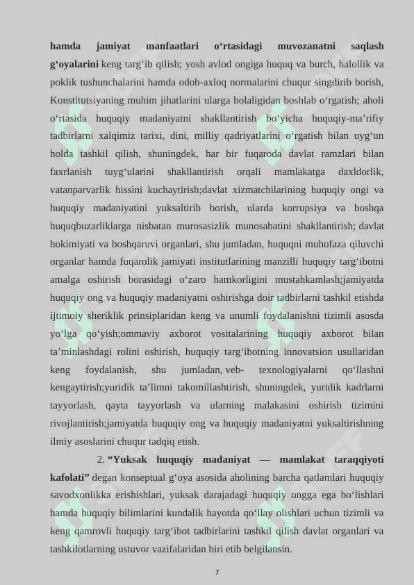 Huquqiy tarbiya jarayonida huquqiy ongni yuksaltrish va huquqiy ongni shakllantrish 7