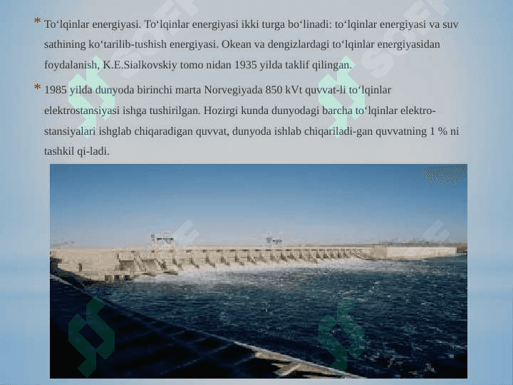 NEFT VA GAZNI O’RNINI BOSUVCHI  MUQOBIL ENERGIYA MANBALARI - Муқобил энергия манбалари 5