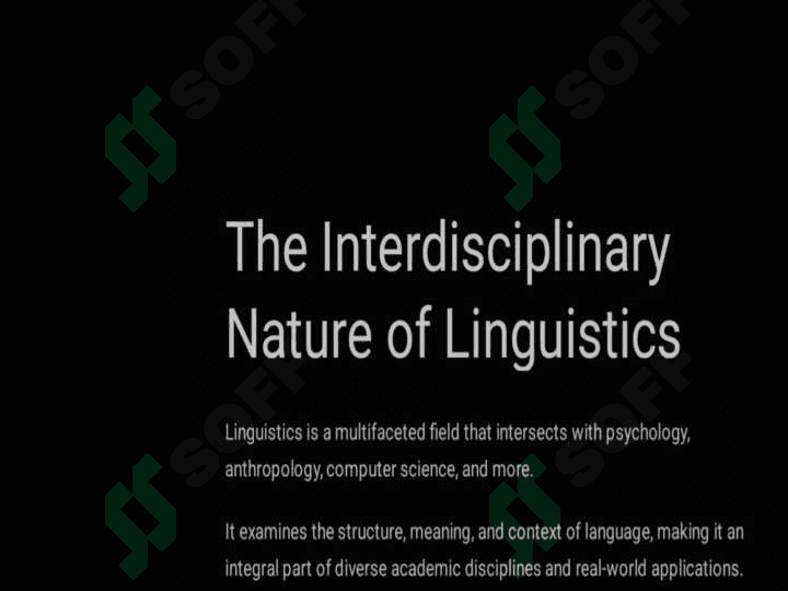 Linguistics and it's connection with other disciplines. 2