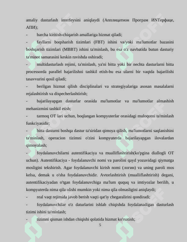 Operatsion tizimlar 5