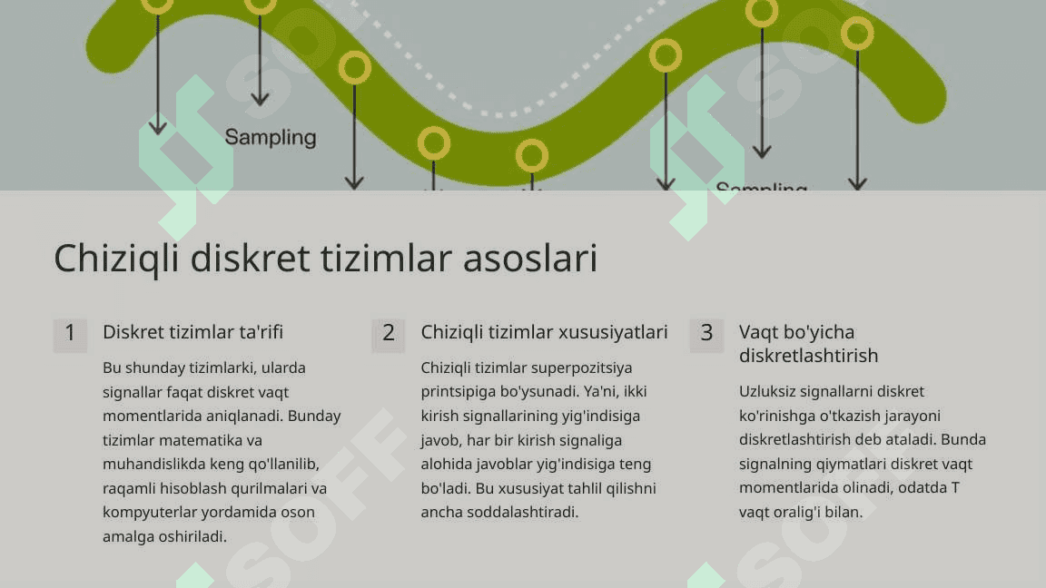 Chiziqli diskret tizimlar holat fazosi modellari 2