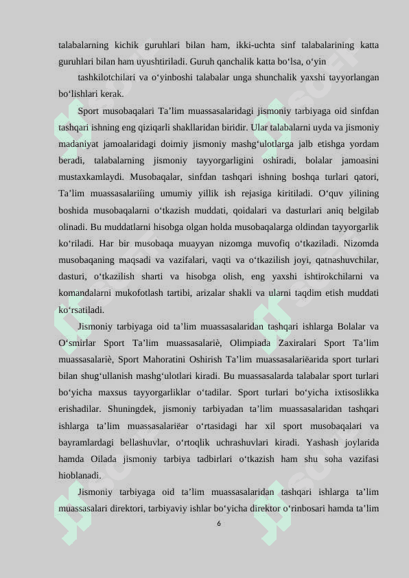 Jismoniy tarbiya mutaxassislarga qo‘yiladigan pedagogik talablar 6