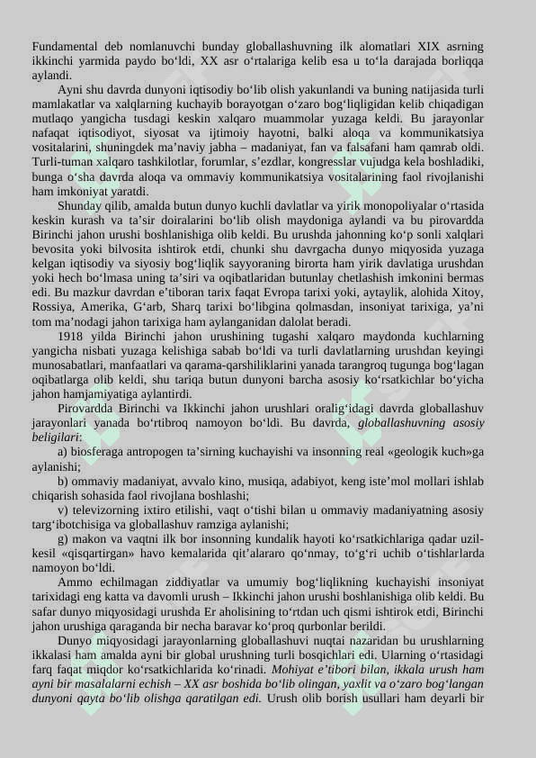 Global jarayonlar va barqaror taraqqiyot 3